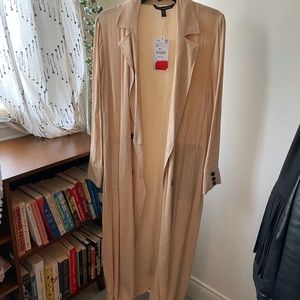 Zara trafaulc NWT tan textured duster, S-M